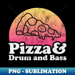 Pizza and Drum and Bass Gift - Decorative Sublimation PNG File - Stunning Sublimation Graphics