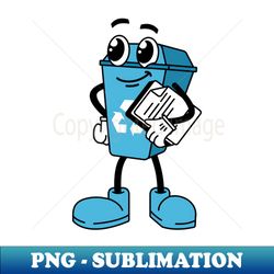 recycle bin cartoon light blue - elegant sublimation png download - transform your sublimation creations