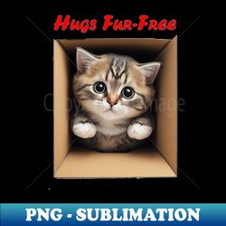 hugs fur-free adorable cat in a box design 5 - high-quality png sublimation download - fashionable and fearless