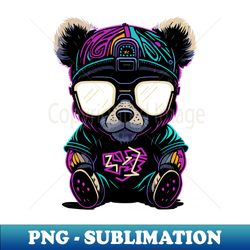 hip hop honey bear - professional sublimation digital download - unleash your inner rebellion