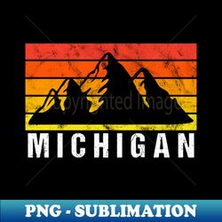 Retro Vintage Michigan USA - Decorative Sublimation PNG File - Revolutionize Your Designs