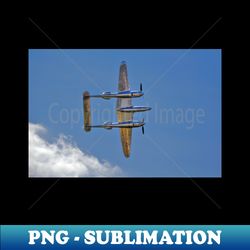 Lockheed P-38 Lightning from below - Trendy Sublimation Digital Download - Bold & Eye-catching
