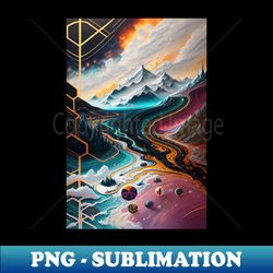 radiant tranquility - decorative sublimation png file