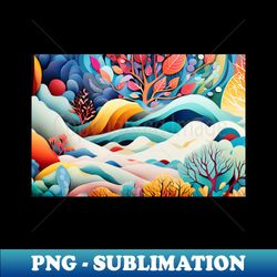 when clouds embrace nature - high-quality png sublimation download