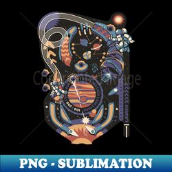 pinball space machine light by tobe fonseca - exclusive sublimation digital file