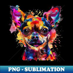 chihuahua dog colorfull pop art design for dog onwer - png transparent sublimation design