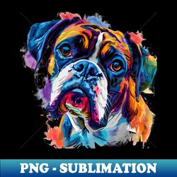 boxer dog colorfull pop art design for dog onwer - premium sublimation digital download