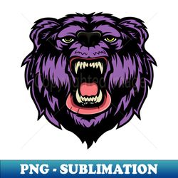 angry grizzly bear mouth open - png sublimation digital download