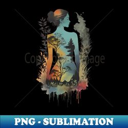 vintage nature muse. female body. - vintage sublimation png download