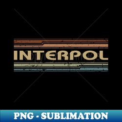 interpol retro lines - png transparent sublimation design