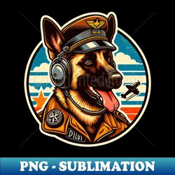 Belgian Malinois Pilot - Creative Sublimation Png Download