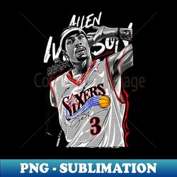 allen iversion - png transparent digital download file for sublimation