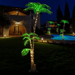 illuminated palm tree 7 ft. indoor/outdoor led floor lamp