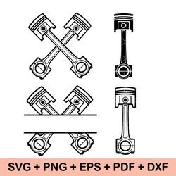 engine piston svg | mechanic piston svg | piston svg | piston vector | piston silhouette | piston | crossed piston svg