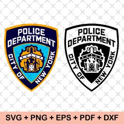 nypd badge svg, police officer badge svg, cop shield law enforcement blank 2 versions first responder svg