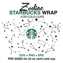 zodiac svg, star constellation wrap svg,starbuckswrap svg,24oz cold cup svg,venti cold cup svg, full wrap svg, wrap svg