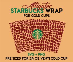 alligator svg, crocodile wrap svg,starbucks wrap svg, 24oz cold cup svg, venti cold cup svg, full wrap svg, wrap svg