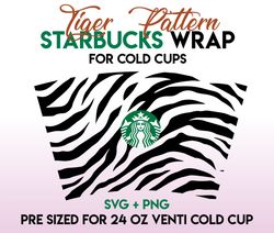 tiger print wrap svg, pattern wrap svg, starbuckswrap svg, 24oz coldcup vg, venti cold cup svg, full wrap svg, wrap svg