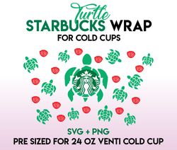 turtle wrap svg, sea ocean wrap svg, starbucks wrap svg, 24oz cold cup svg, venti cold cup svg, full wrap svg, wrap svg