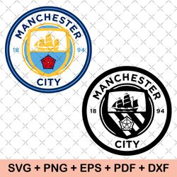 manchester city svg, fc svg, football svg, football club svg, sports svg, game svg, cricut dxf, svg, png