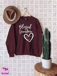 blessed grandma sweatshirt, grandma sweatshirt, gift for grandma, personalized grandma sweatshirt