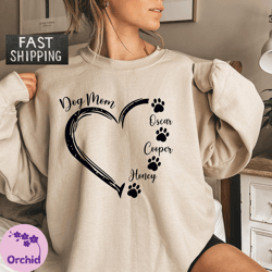 custom dog mom shirt, dog mom shirt with names, mothers day shirt, dog mama shirt, gift for dog lover