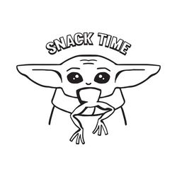 baby yoda snack time svg, trending svg, baby yoda svg, yoda snack time, yoda frog svg, yoda eating frog, snack time svg,