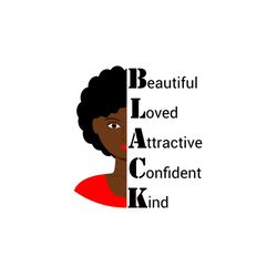 beautiful loved attractive confident kind svg, melanin svg, afro girl svg