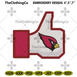 arizona cardinals like symbol logo embroidery digitizing file