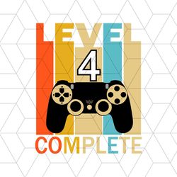 level 4 complete funny birthday retro vintage svg