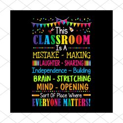 this classroom is a mistake making laughter sharing independence svg