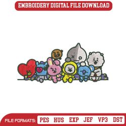 BT21 Mascot Embroidery Design BTS Mascot Embroidery File