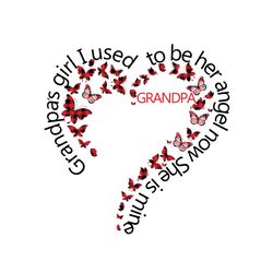 grandpas girl i used to be his angel now he is mine svg, fathers day svg, grandpas girl svg, grandpa niece svg, grandpas