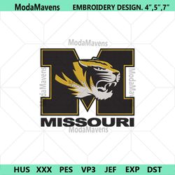 missouri tigers embroidery files, ncaa embroidery files, missouri tigers file