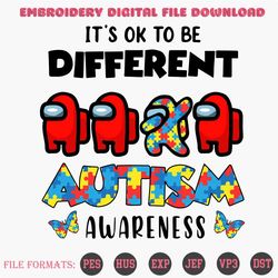 its ok to be different autism awareness svg, autism svg, be different svg, autism awareness svg, autism among us svg, am