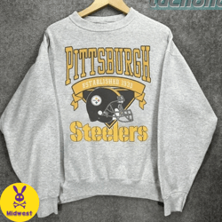 vintage pittsburgh steelers football sweatshirt retro 90s nfl steelers shirt tee, sp17qt, shirt for men and women, chris