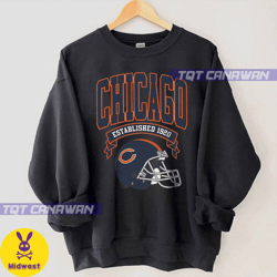 vtintage chicago football crewneck, vintage sweatshirt, game day pullover, bears 90s style football crew,unisex shirt