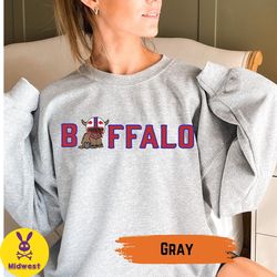 buffalo crewneck  cute bison crewneck  buffalo football sweatshirt  buffalo bill sweatshirt  buffalo ny apparel