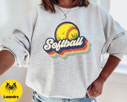 retro softball sweatshirt, softball shirt, softball crewneck, softball shirts, softball gift, cute softball shirts, soft