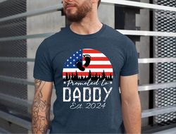 promoted to daddy est2024 shirt, promoted to daddy est2024 gift shirt, papa gift shirt, christmas gift shirt, promoted d