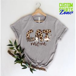 cat mama shirt,gift for mom,cat mom shirt,cat shirt,leopard patterned tee,cat graphic shirt,cat gift for mom,cat lovers