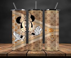 lv pattern, louis vuitton tumbler 20oz, lv logo,mickey tumbler, luxury fashion tumbler 20oz  01