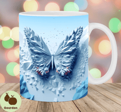 3d butterfly mug wrap, 11oz  15oz mug template, mug sublimation design, mountains mug wrap template, instant digital dow