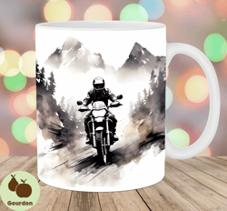 alcohol ink motorcycle mug wrap, 11oz  15oz mug template, mug sublimation design, mountain mug wrap template, instant di