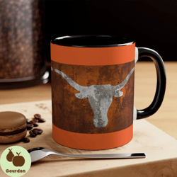 texas longhorns ncaa accent coffee mug, 11oz