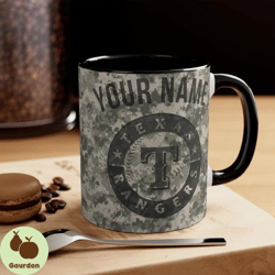 texas rangers mlb accent coffee mug, 11oz