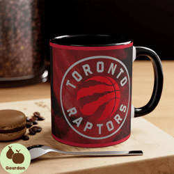 toronto raptors nba accent coffee mug, 11oz