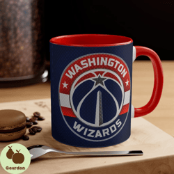 washington wizards nba accent coffee mug, 11oz