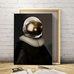 astronaut head canvas art,astronaut wall decor,space artwork,astronaut print,space home decor,astronaut wall art
