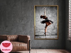 ballerina art print, physical print, woman dancer, wall art on canvas,dancer girl art canvas, wall art canvas design, fr